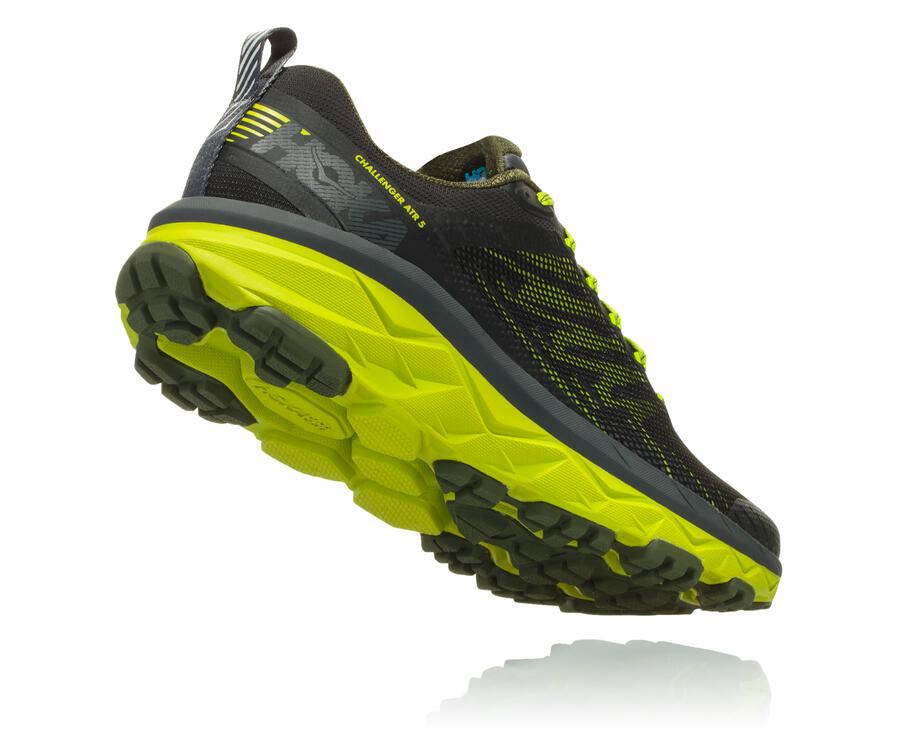 Zapatillas Trail Hoka One One Hombre - Challenger Atr 5 - Negras/Verde - KRV096453